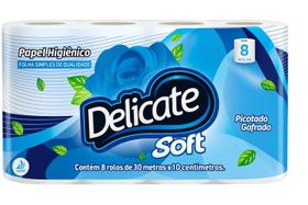 Papel Higiênico Delicate Soft 30mts Com 8 Rolos