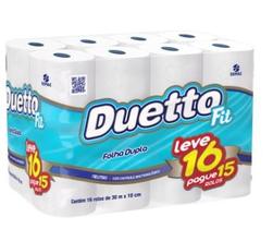 Papel Higiênico DUETTO Fit Neutro Pct c/16 Rolos de 30m (Leve 16 Pag 15) Papel Higiênico DUETTO Fit Neutro Pct c/16 Rolos de 30m (Leve 16 Pag 15)