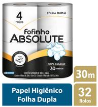 Papel Higiênico Fofinho Absolute 32 Rolos Folha Dupla 30 Metros - Canoinhas