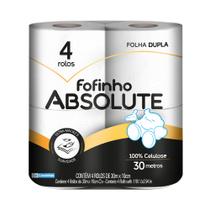 Papel Higiênico Fofinho Absolute Folha Dupla 4 Rolos 30 metros - Canoinhas