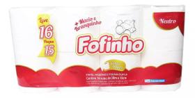 Papel Higiênico Fofinho Folha Dupla 16 rolos 30mt x 10cm Papel Higiênico Fofinho Folha Dupla 16 rolos 30mt x 10cm