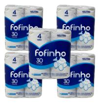 Papel Higiênico Fofinho Simples 05 Pct C/4 Rolos Neutro