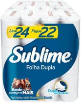 Papel Higiênico Folha Dupla 24 Rolos Sublime