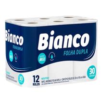 Papel Higiênico Folha Dupla 30m 12 Rolos Da Bianco Papel Higiênico Folha Dupla 30m 12 Rolos Da Bianco