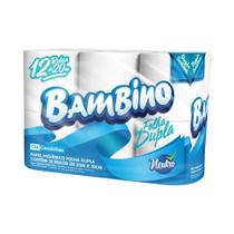 Papel Higiênico Folha Dupla Bambino com 12 rolos de 20 metros Papel Higiênico Folha Dupla Bambino com 12 rolos de 20 metros