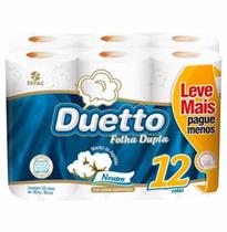 Papel Higiênico Folha Dupla Com 30cm 0232 / 12 Rolos / Duetto