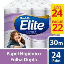 Papel Higienico Folha Dupla Elite Ultra L24P22 Rolos De 30M