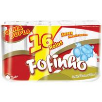 Papel Higiênico Folha Dupla Fofinho Neutro Pacote com 16 rolos de 30m - CANOINHAS