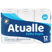 Papel Higiênico Folha Dupla Mili Atualle 12 Rolos 20 Metros Papel Higiênico Folha Dupla Mili Atualle 12 Rolos 20 Metros