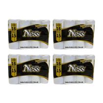 Papel Higiênico Folha Dupla Ness com Alça 4 pacotes com 16 rolos de 30 metros Papel Higiênico Folha Dupla Ness com Alça 4 pacotes com 16 rolos de 30 metros