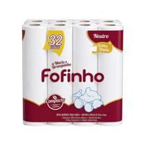 Papel Higiênico Folha Dupla Neutro 30x10 Fofinho 32 Rolos Papel Higiênico Folha Dupla Neutro 30x10 Fofinho 32 Rolos