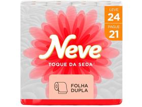 Papel Higiênico Folha Dupla Neve Toque de Seda - 24 Rolos 30m