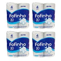 Papel Higiênico Folha Simples C/16 Rolos 30m cada Fofinho