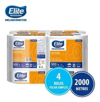 Papel Higiênico Folha Simples Elite Classic 4 Rolos de 500 Papel Higiênico Folha Simples Elite Classic 4 Rolos de 500