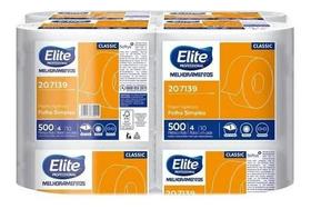 Papel Higiênico Folha Simples Elite Classic 4 Rolos De 500m Papel Higiênico Folha Simples Elite Classic 4 Rolos De 500m