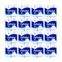 Papel Higiênico Folha Simples Fofinho 16 pacotes com 4 rolos de 30 metros