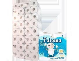 Papel Higiênico Folha Simples Neutro Paloma Fardo 64 rolos 8x8x30m