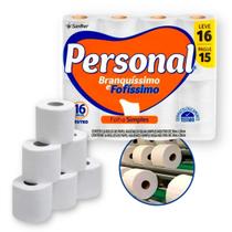 Papel Higiênico Folha Simples Pague 15 leve 16 Santher Personal - 30 Metros - pct 16 Rolos