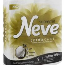 Papel Higienico Folha Tripla 20 Metros Neve Com 4 Unidades