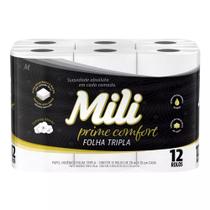Papel Higiênico Folha Tripla 20m Prime Comfort (MILI) - Pacote com 12 Unidades Papel Higiênico Folha Tripla 20m Prime Comfort (MILI) - Pacote com 12 Unidades