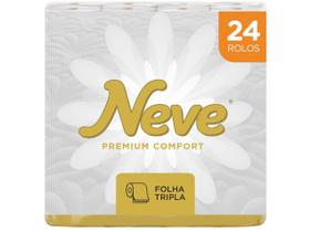 Papel Higiênico Folha Tripla Neve Premium Comfort - 24 Rolos 20m