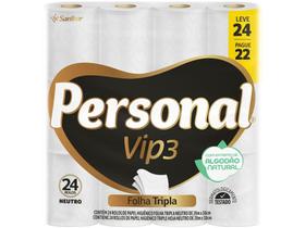 Papel Higiênico Folha Tripla Personal Vip 24 Rolos 20m