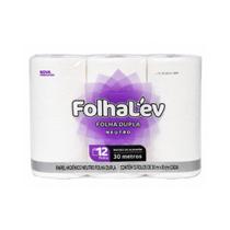 Papel higienico Folhalev folha dupla 30m - 12 rolos Papel higienico Folhalev folha dupla 30m - 12 rolos