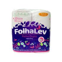 Papel higienico FolhaLev folha dupla 30m 4un Papel higienico FolhaLev folha dupla 30m 4un
