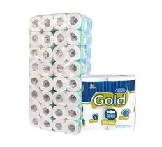 Papel Higiênico Gold - Folha Dupla 30M - 64 Rolos