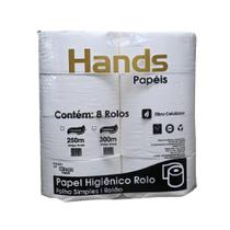 Papel Higiênico Hands Prime 100% Celulose 8x300m