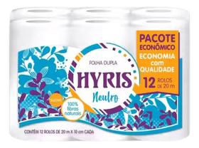 Papel Higiênico Hyris Toque Suave 12 Rolos 20m Folha Dupla Papel Higiênico Hyris Toque Suave 12 Rolos 20m Folha Dupla