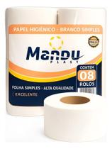 Papel Higiênico Institucional Branco 8 Rolos Manduplast