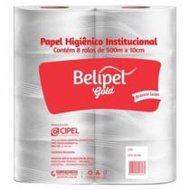 Papel higienico institucional gold branco com 300m / 8rl / belipel