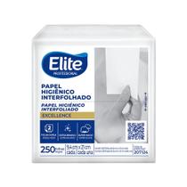 Papel higienico interfolha elite folha dupla 250 folhas