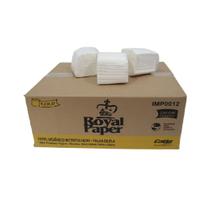 Papel Higiênico Interfolhado Branco Folha Dupla Royal Paper Gold Caixa C/8000 Folhas 10x20 Resistente Papel Higiênico Interfolhado Branco Folha Dupla Royal Paper Gold Caixa C/8000 Folhas 10x20 Resistente