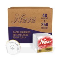 Papel Higiênico Interfolhado Folha Dupla com 12.000 unidades Neve Papel Higiênico Interfolhado Folha Dupla com 12.000 unidades Neve
