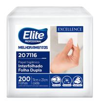 Papel Higiênico Interfolhado Folha Dupla Elite Excellence Com 200 Folhas