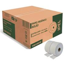 Papel Higiênico Ipel Luxo Rolao Natureza 8 rolos 10 cm x 300m