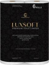 Papel higiênico LUXSOFT Premium, 3 camadas, luxo, pacote com 6, 300 folhas