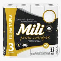 Papel Higiênico Mili Prime Confort Folha Tripla 32 Rolos