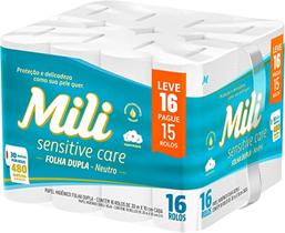 Papel Higienico Mili Sensitive Care Folha Dupla / 16R-30M