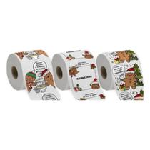 Papel Higiênico Natalinos Jogo com 3 Rolos 20M 10CM.