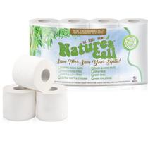 Papel higiênico Nature's Call 100% bambu, 2 camadas, 8 rolos