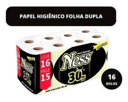 Papel Higiênico Ness Folha Dupla 30 M De 16 Un