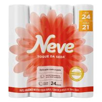 Papel Higiênico Neutro Folha Dupla 30x10 24 Rolos Neve Papel Higiênico Neutro Folha Dupla 30x10 24 Rolos Neve