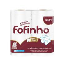 Papel Higiênico Neutro Folha Dupla 30x10 Fofinho 4 Rolos Papel Higiênico Neutro Folha Dupla 30x10 Fofinho 4 Rolos