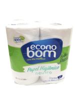 Papel higienico neutro folha dupla - econobom - c/4 rolos - 30mx10cm