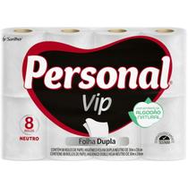 Papel Higiênico Neutro Vip Personal 8 Rolos de 30m