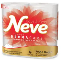 Papel Higiênico Neve Demarcare Folha Dupla com 4 Rolos de 30m Papel Higiênico Neve Demarcare Folha Dupla com 4 Rolos de 30m