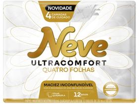 Papel Higiênico Neve Ultracomfort Folha Quádrupla 12 Unidades 20m